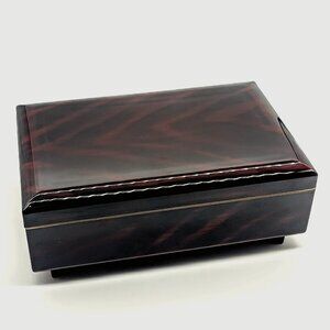 Vintage Otagiri Japan Tortoise Shell Lacquer Jewelry Music Box